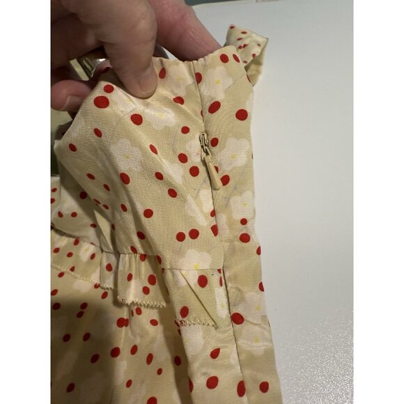 Anthropologie Odille Silk Dress Sz 6 Y2K Cherry Blossom Dress - Picture 6 of 7